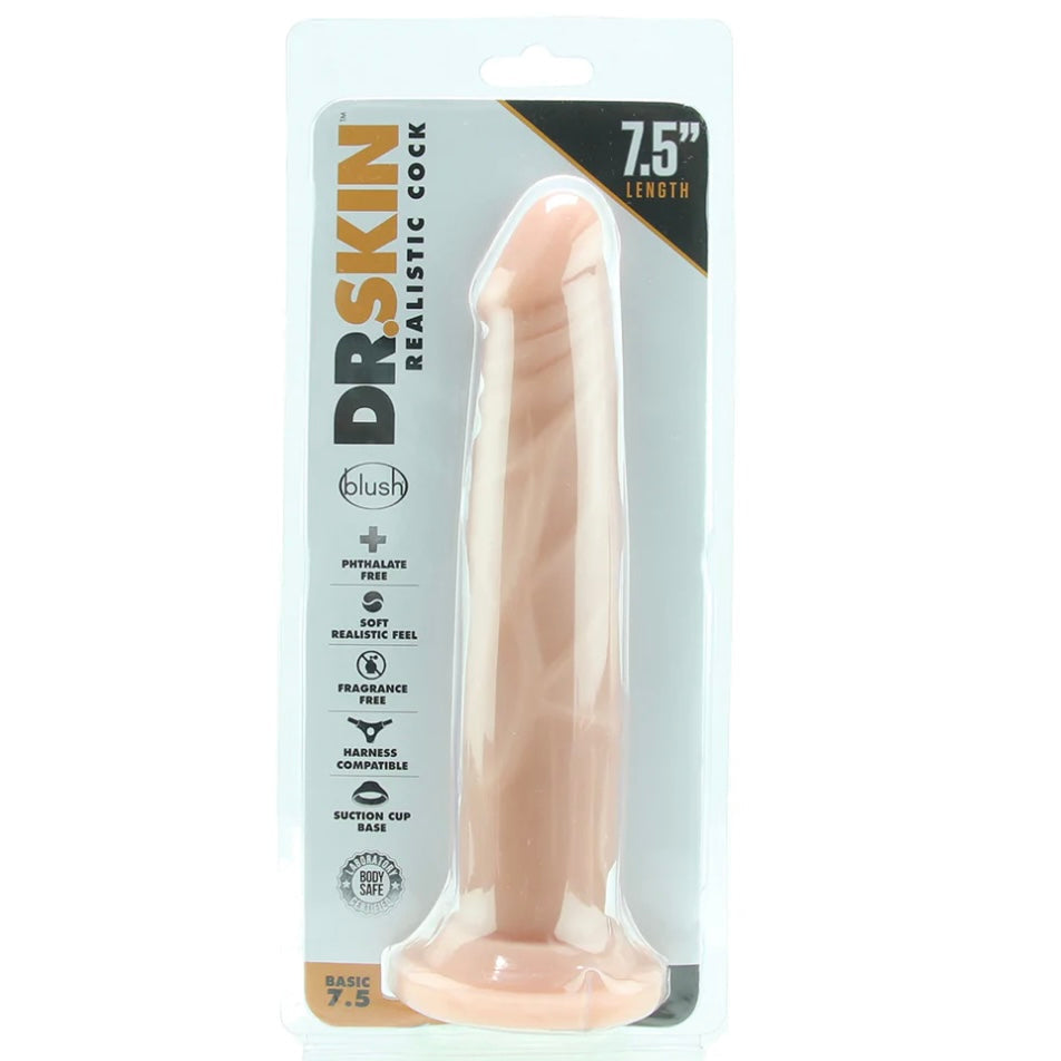 Dr. Skin Basic 7.5 Inch Realistic Cock in Beige