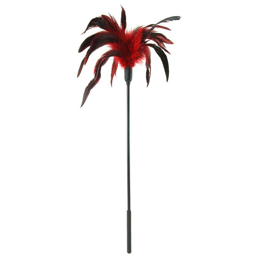 Starburst Feather Body Tickler in Red - Sex Toys Vancouver Same Day Delivery