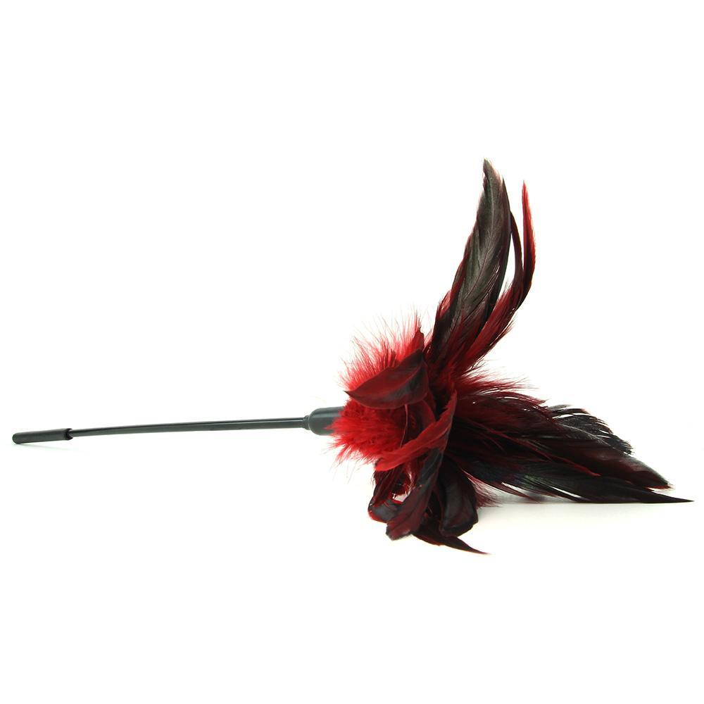 Starburst Feather Body Tickler in Red - Sex Toys Vancouver Same Day Delivery