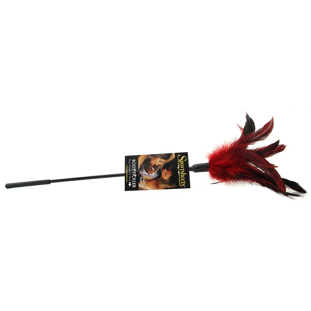 Starburst Feather Body Tickler in Red - Sex Toys Vancouver Same Day Delivery