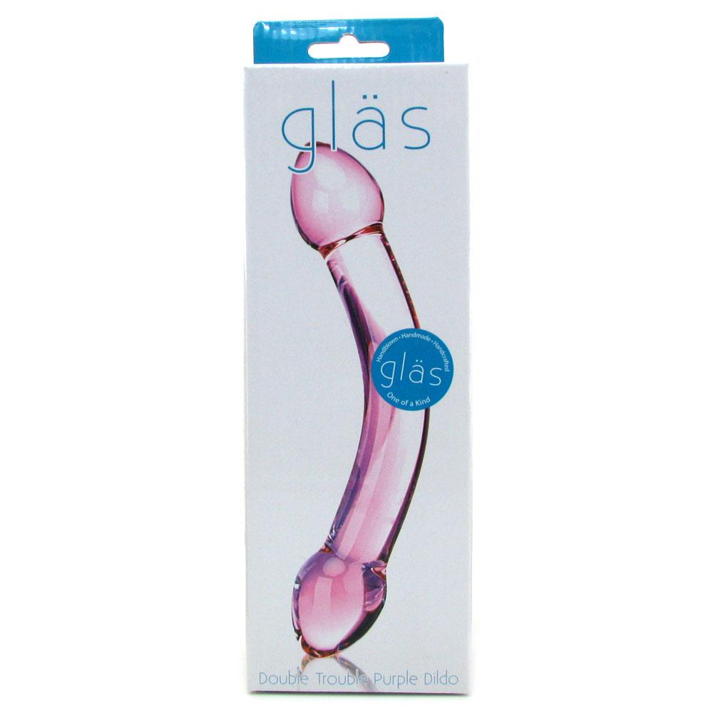 Double Trouble Purple Glass Dildo - Sex Toys Vancouver Same Day Delivery