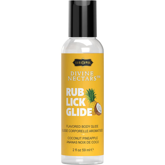 Kama Sutra – Divine Nectar – Flavored Body Glide – Coconut Pineapple – 2 oz/59 ml