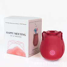 Load image into Gallery viewer, LovaLova Rose Rechargeable Suction Vibe Red

