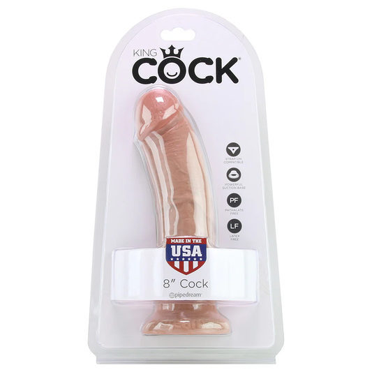 King Cock 8 Inch Dildo in Tan