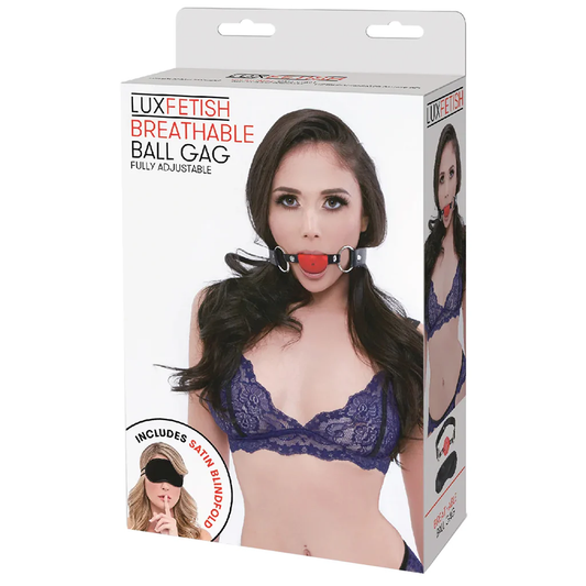Lux Fetish Breathable Ball Gag in Red