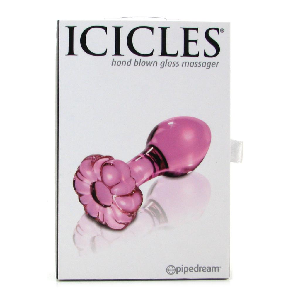 Icicles No. 48 Hand Blown Glass Butt Plug in Pink - Sex Toys Vancouver Same Day Delivery