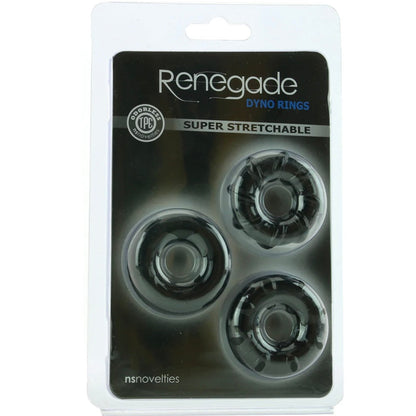 Renegade Dyno Cock Rings 3 Pack in Black