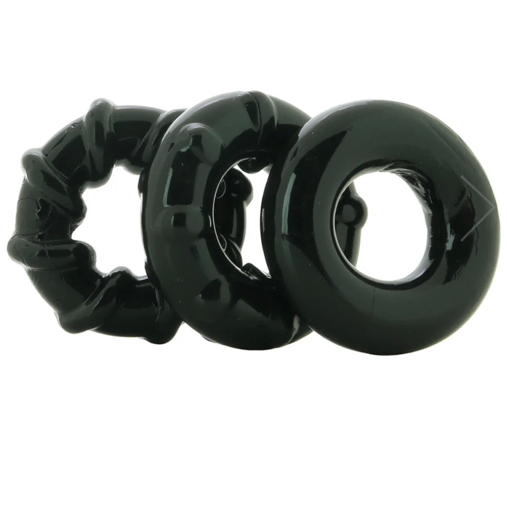 Renegade Dyno Cock Rings 3 Pack in Black