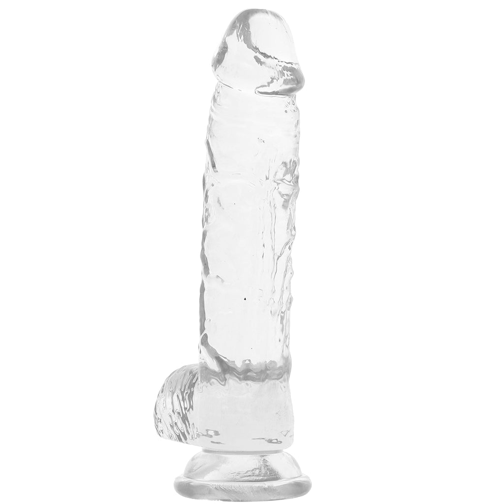RealRock 5 Inch Realistic Ballsy Dildo in Crystal Clear