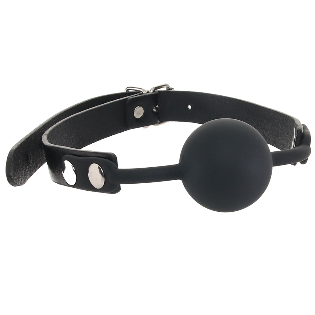Ouch! Silicone Ball Gag in Black