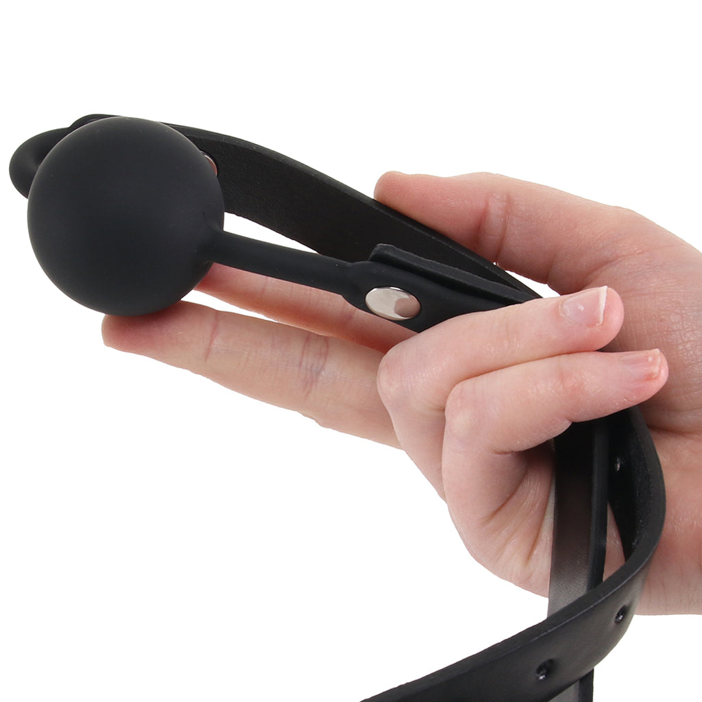Ouch! Silicone Ball Gag in Black
