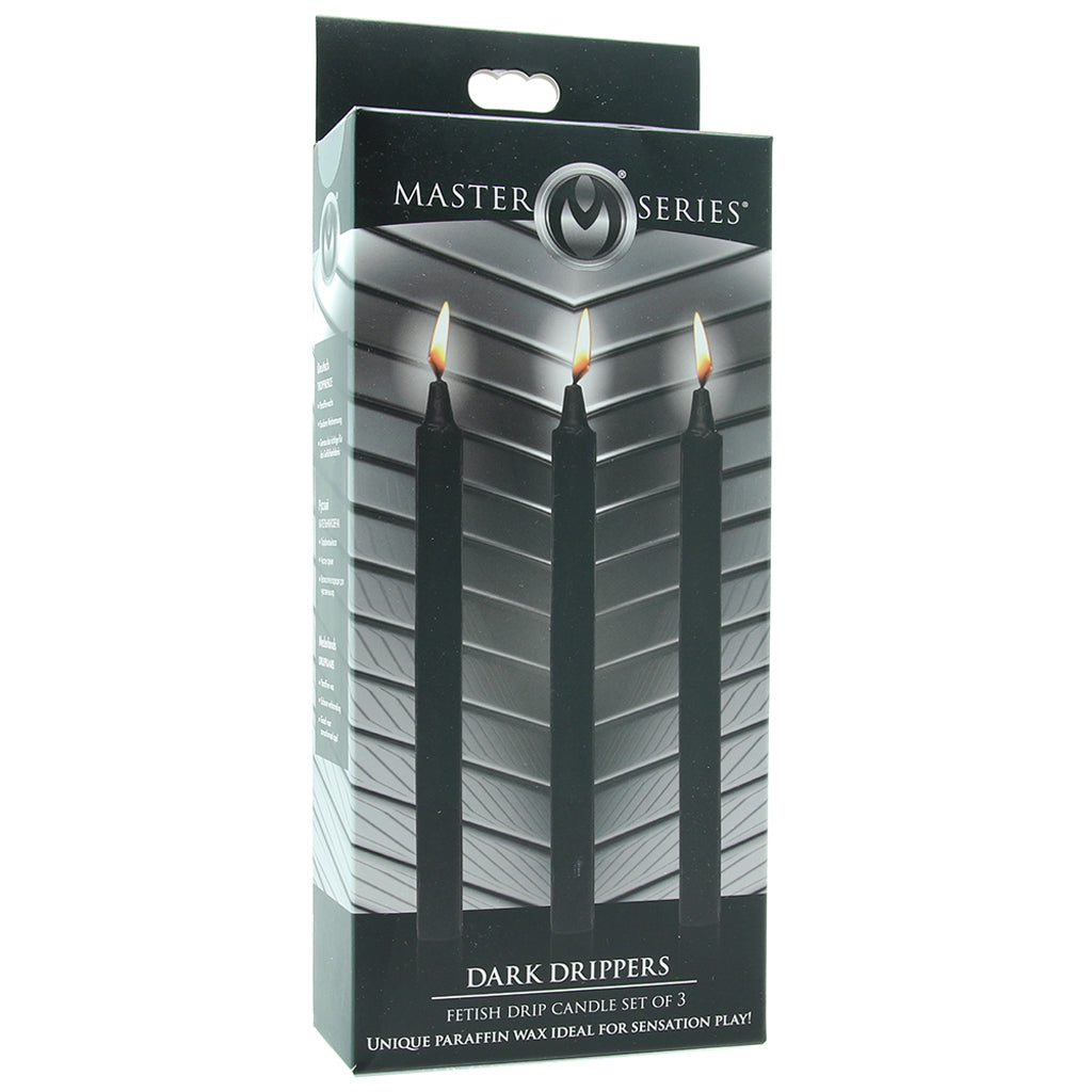 Master Series Dark Drippers Candle Set of 3 in Black