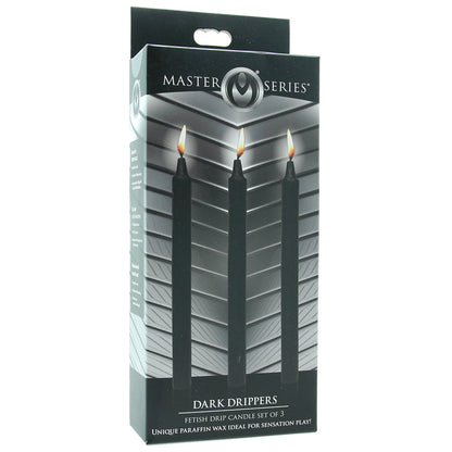 Master Series Dark Drippers Candle Set of 3 in Black