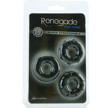 Load image into Gallery viewer, Renegade Dyno Cock Rings 3 Pack in Black
